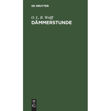 Dammerstunde: Ein Gedicht