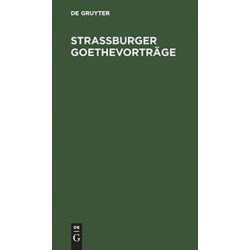 Straßburger Goethevortrage