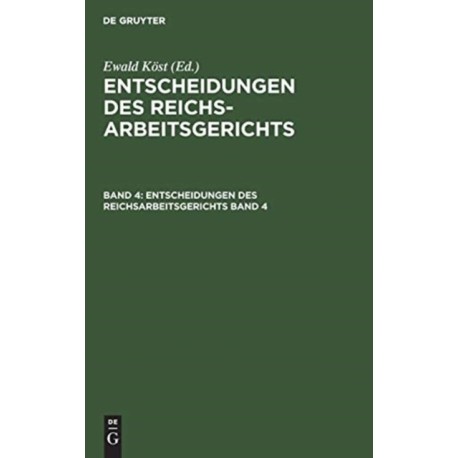 Entscheidungen des Reichsarbeitsgerichts