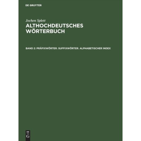 Prafixworter. Suffixworter. Alphabetischer Index