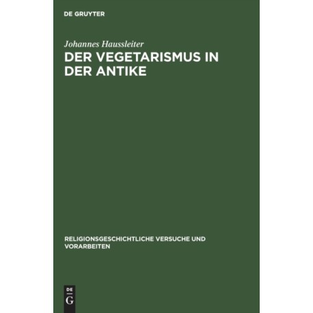 Der Vegetarismus in Der Antike
