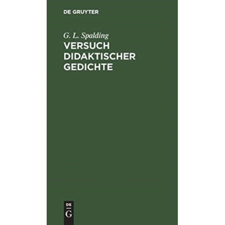 Versuch didaktischer Gedichte