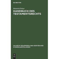Handbuch des Testamentsrechts