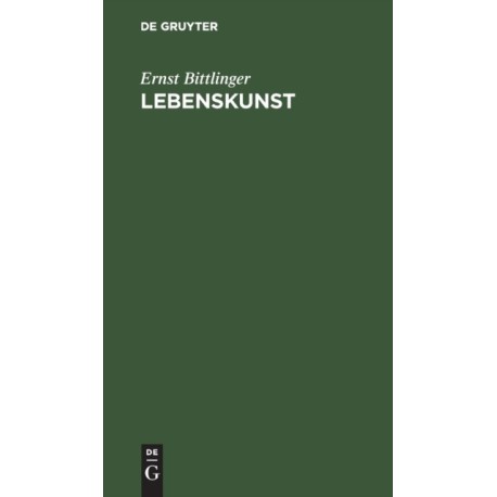 Lebenskunst: Der Weg Zum Deutschen Kulturprogramm