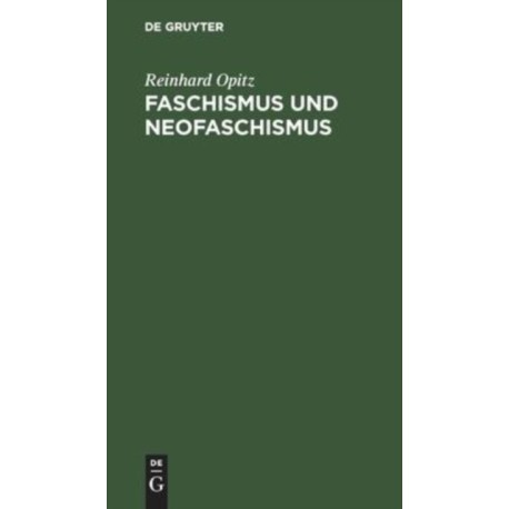 Faschismus Und Neofaschismus