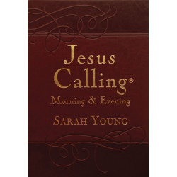 Jesus Calling Morning and Evening, Brown Leathersoft Hardcover, with Scripture References: Yearlong Guide to Inner Peace and Spiritual Growth (A 365-Day Devotional) – Perfect Christian Christmas Gift