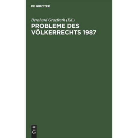 Probleme Des Volkerrechts 1987