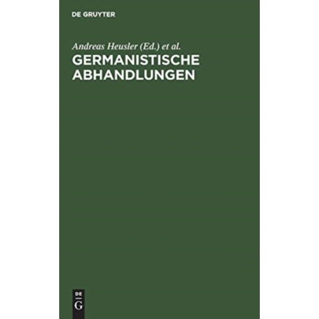 Germanistische Abhandlungen