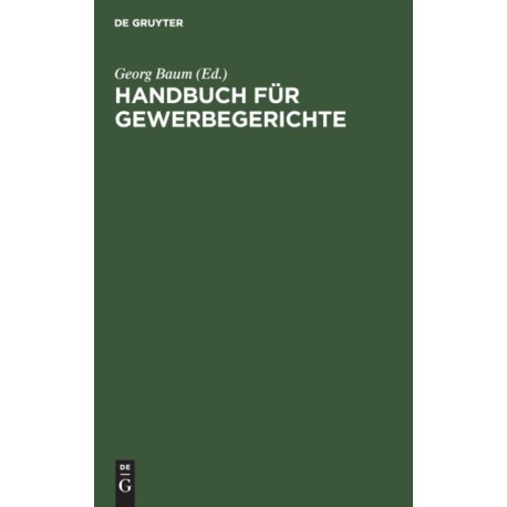 Handbuch fur Gewerbegerichte
