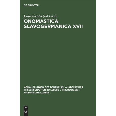 Onomastica Slavogermanica XVII