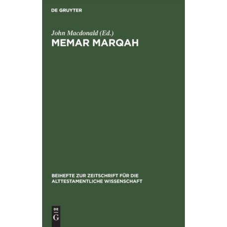 Memar Marqah: Volume 2: The Translation