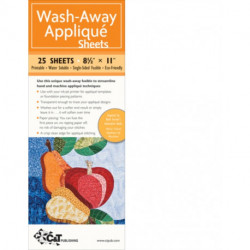 Wash-Away Applique Sheets: 15 Sheets • 8 1/2” x 11” • Printable • Water Soluble • Single-Sided Fusible • ECO-Friendly