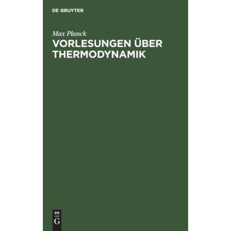 Vorlesungen Uber Thermodynamik