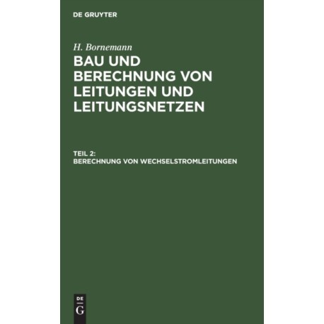 Berechnung Von Wechselstromleitungen