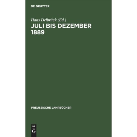 Juli Bis Dezember 1889