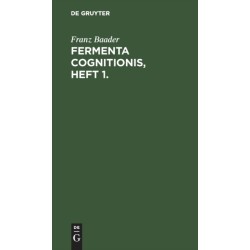 Fermenta Cognitionis, Heft 1.