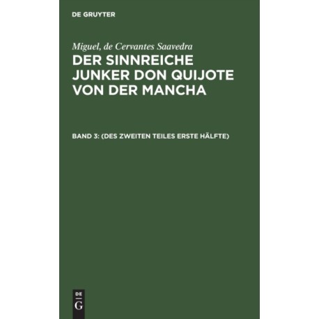 (Des Zweiten Teiles Erste Halfte)