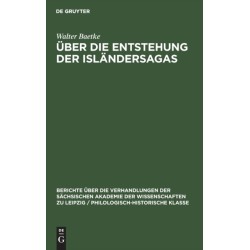 Uber Die Entstehung Der Islandersagas