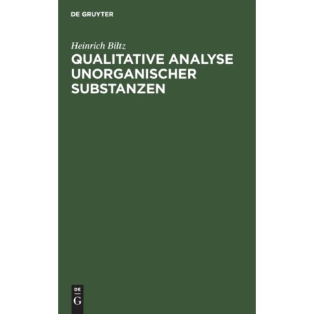Qualitative Analyse Unorganischer Substanzen