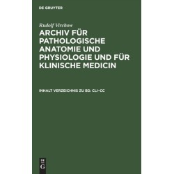 Inhalt Verzeichnis Zu Bd. CLI-CC