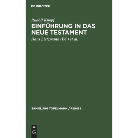 Einfuhrung in das Neue Testament