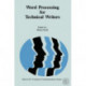 Word Processing for Technical Writers