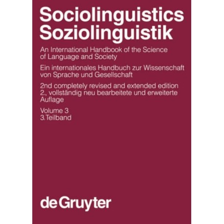 Sociolinguistics / Soziolinguistik. Volume 3