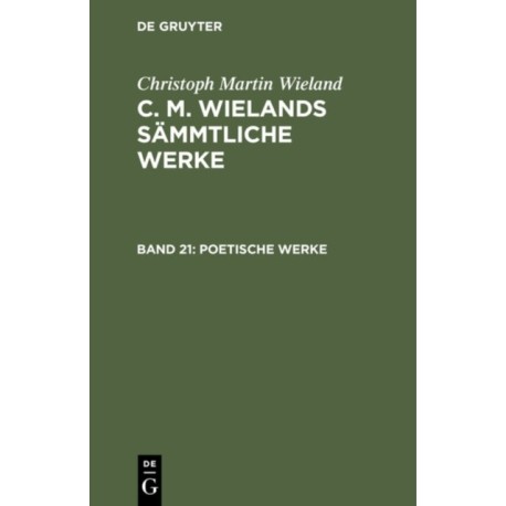 Poetische Werke. Aristipp, I