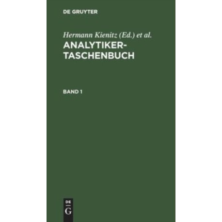 Analytiker-Taschenbuch. Band 1