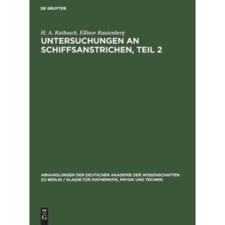 Untersuchungen an Schiffsanstrichen, Teil 2