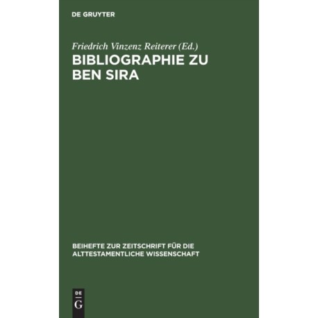Bibliographie zu Ben Sira