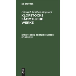 Oden. Geistliche Lieder. Epigramme