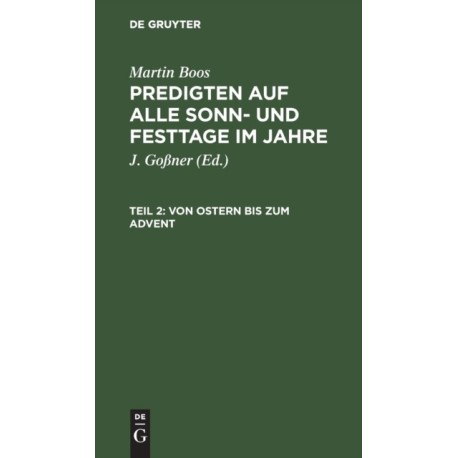 Von Ostern Bis Zum Advent