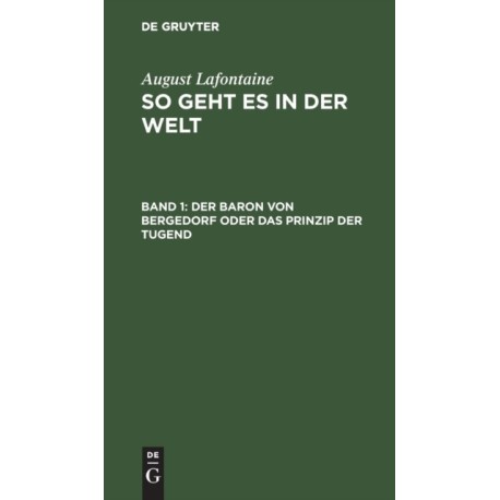 Der Baron Von Bergedorf Oder Das Prinzip Der Tugend