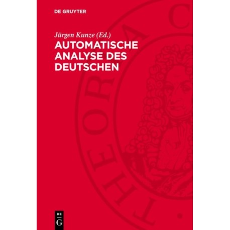 Automatische Analyse Des Deutschen