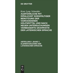 Elementarlehre Der Lateinischen Sprache