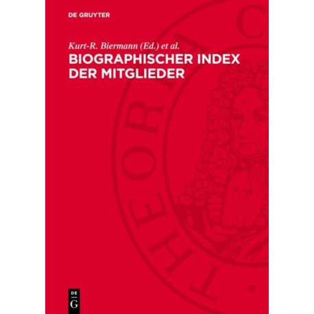 Biographischer Index Der Mitglieder