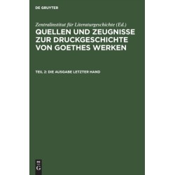Die Ausgabe Letzter Hand