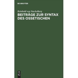 Beitrage Zur Syntax Des Ossetischen
