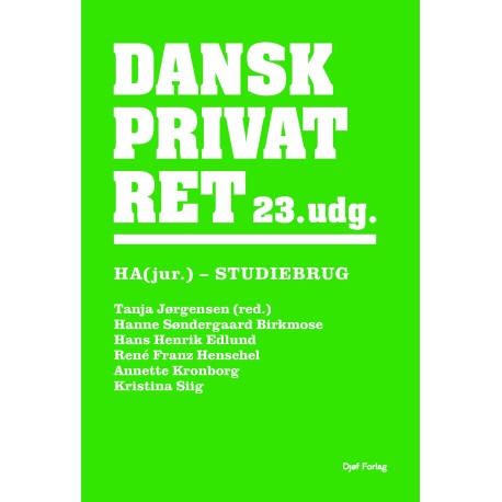 Dansk privatret 23. udgave: - Ha(jur.) - studiebrug