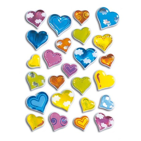 Herma stickers Magic farvede hjerter (1)