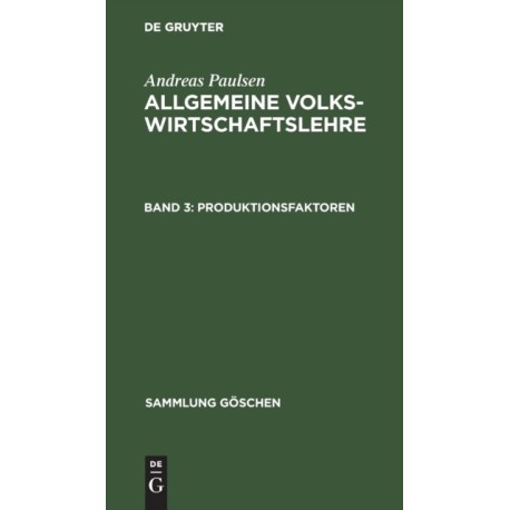 Produktionsfaktoren