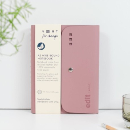 A5 Wire-bound Folio EDIT - Powder Pink