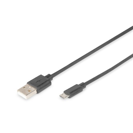 DIGITUS USB-A to Micro-B cable 1.8 m USB 2.0, Black