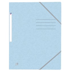 Oxford top file+ elasticated 3-flap folder a4 pastel blue