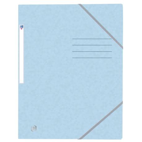 Oxford top file+ elasticated 3-flap folder a4 pastel blue