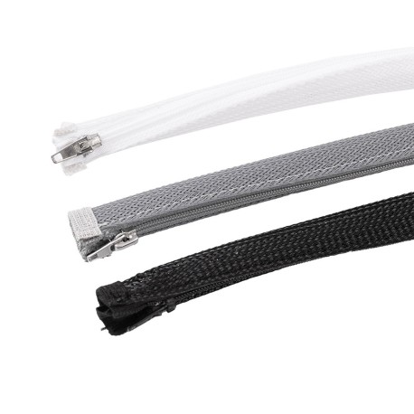 oNEST Cable Sock With Zip - 20mm - White - 3m
