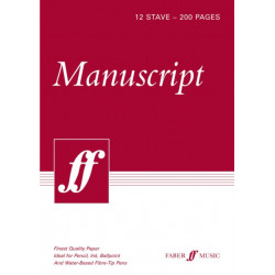 200-page A4 Manuscript Pad, 12-stave