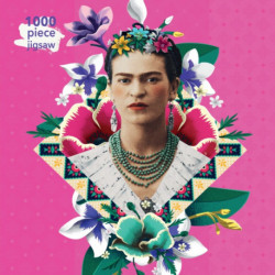 Adult Jigsaw Puzzle Frida Kahlo Pink: 1000-Piece Jigsaw Puzzles