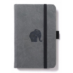 Dingbats A6 Pocket Wildlife Grey Elephant Notebook - Graphed
